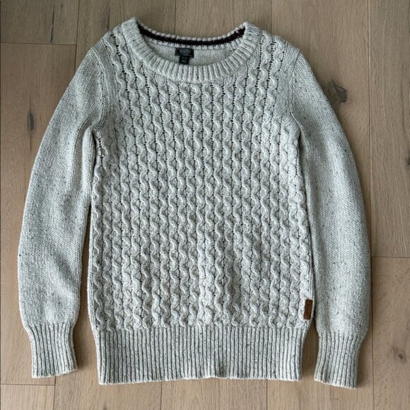 Roots Sweaters - Roots Women's Cable Knit Speckled Sweater - Cream - Womens XS